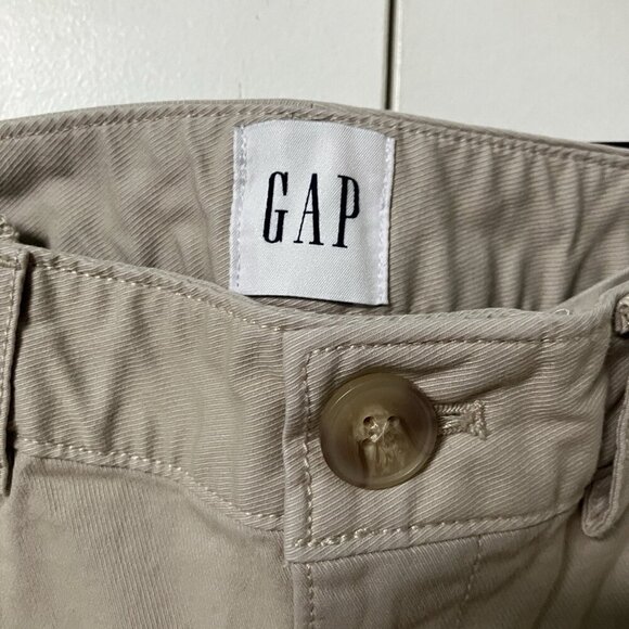 Gap High Rise Stride Ankle Pant Womens 8 Tan Khaki Straight Leg Neutral Minimal - Picture 5 of 12